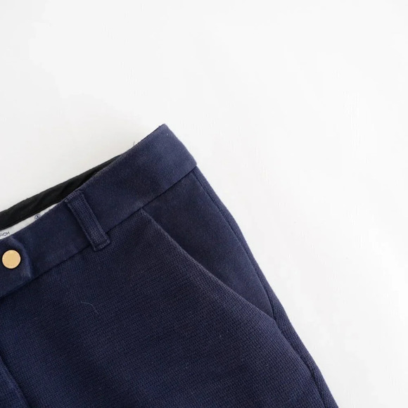 Tory Burch Navy Straight Leg Crop Pants Size 4 - Picture 11 of 16